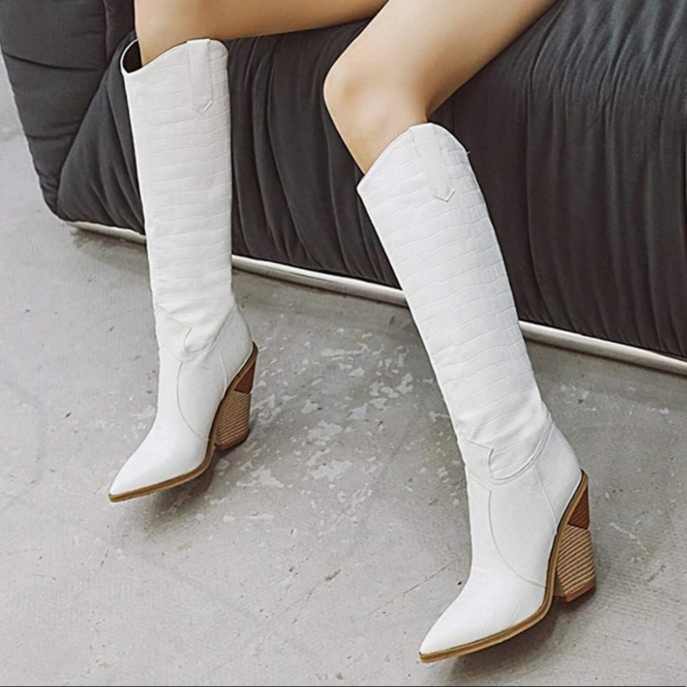 White Cowboy Western Boots Brand New Dear Saturday